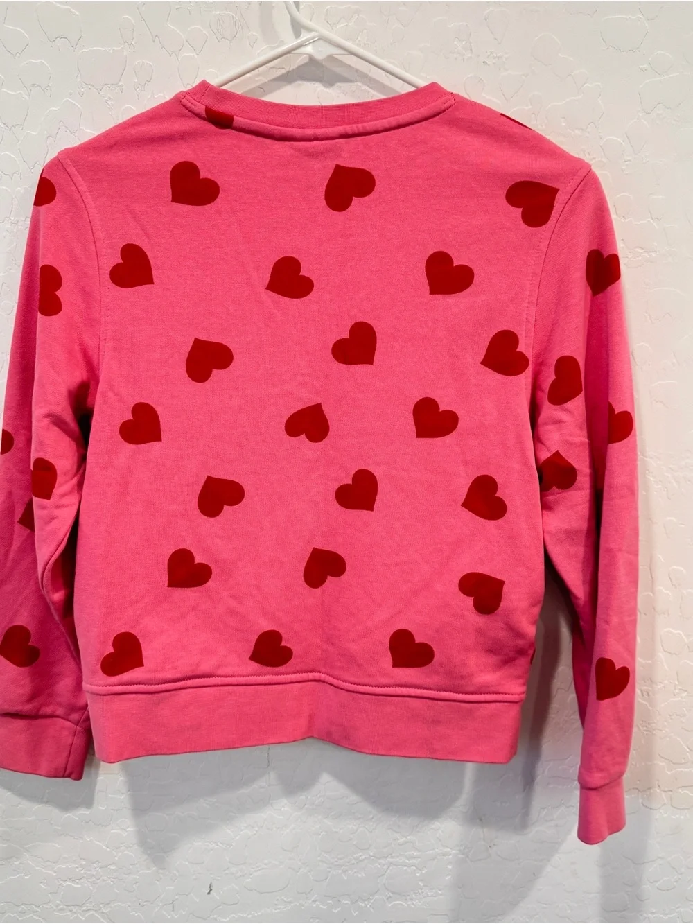 Scotch & Soda Pink Sweatshirt Red Heart Print Love Embroidery Girls Large 10/12